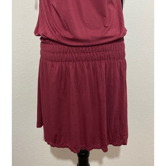 NWT Michael Lauren REVOLVE Burgundy Kentmore Tank Dress with Smocking Size M - Picture 3 of 6